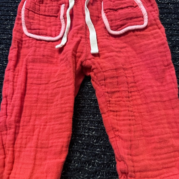 Old Navy Other - Old Navy Baby Girl Red Gauze Pants | 6–12 Months | Soft & Lightweight